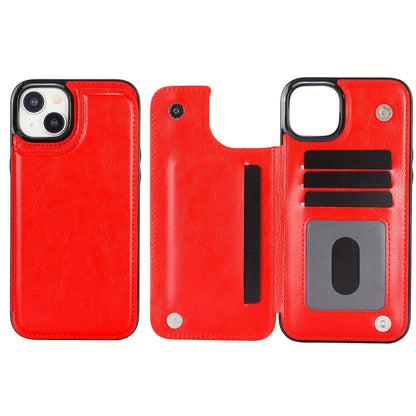 Premium PU Synthetic Faux Leather Wallet Case Designed for Various for iphone Models, Featuring Card Slots, a Stand, And Shockproof Protection.