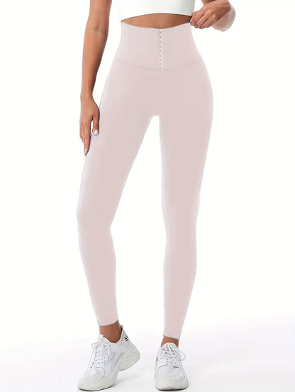 Women'S High-Waist Double-Breasted Tummy Control Leggings - Thickened, Stretchy, Button Closure, Olive Green, Long Length, All-Season Skinny Jeans for Butt Lifting & Belly Smoothing, High Waisted Leggings, Butt Lifting Appare