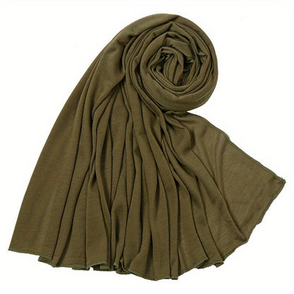 [Elegant Hijab] Polyester Elegant Brown Hijab for Women | Versatile & Stylish, Perfect for Casual Outings, Weekend Wear, and Special Occasions
