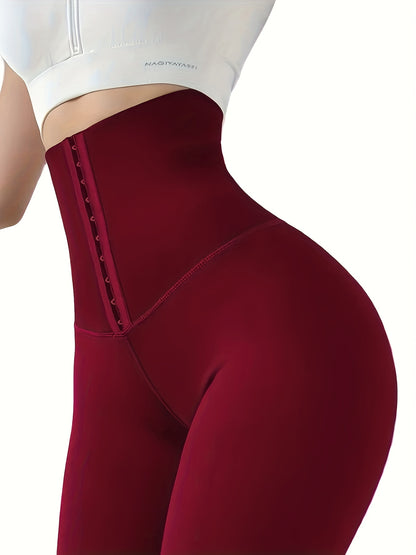 Women'S High-Waist Double-Breasted Tummy Control Leggings - Thickened, Stretchy, Button Closure, Olive Green, Long Length, All-Season Skinny Jeans for Butt Lifting & Belly Smoothing, High Waisted Leggings, Butt Lifting Appare