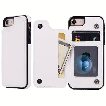 Premium PU Synthetic Faux Leather Wallet Case Designed for Various for iphone Models, Featuring Card Slots, a Stand, And Shockproof Protection.