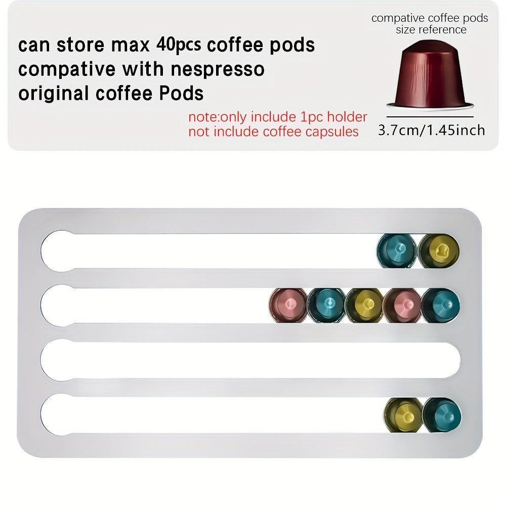 Coffee Capsule Holder Stand Rotary Coffee Pod Tower Rack Rotatable Coffee Pod Storage Shelves Storage 24/40PCS Capsule