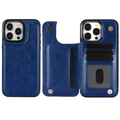 Premium PU Synthetic Faux Leather Wallet Case Designed for Various for iphone Models, Featuring Card Slots, a Stand, And Shockproof Protection.