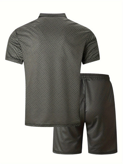 Men's T-shirt short sleeve + shorts casual sports suit blue