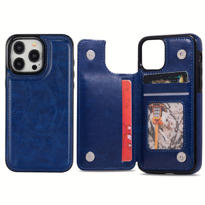 Premium PU Synthetic Faux Leather Wallet Case Designed for Various for iphone Models, Featuring Card Slots, a Stand, And Shockproof Protection.