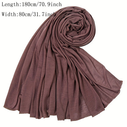 [Elegant Hijab] Polyester Elegant Brown Hijab for Women | Versatile & Stylish, Perfect for Casual Outings, Weekend Wear, and Special Occasions