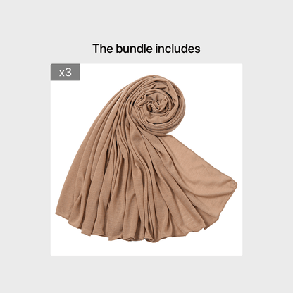 [Elegant Hijab] Polyester Elegant Brown Hijab for Women | Versatile & Stylish, Perfect for Casual Outings, Weekend Wear, and Special Occasions