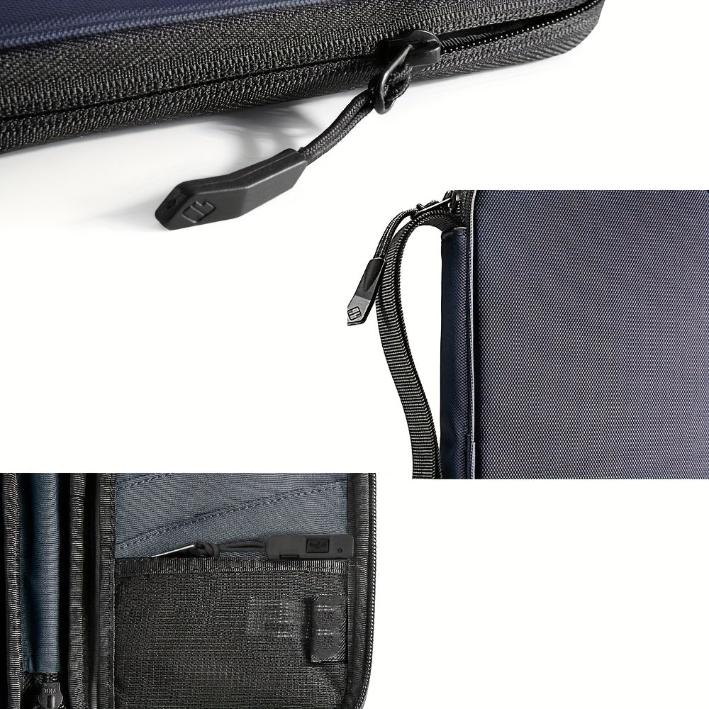 Family Passport Holder with SIM Card Slot and Pop-Up Needle, RFID Blocking Travel Passport Wallet, Ticket Document Storage Bag with Wrist Strap, Holds Up to 6 Passports and 9 Credit Cards