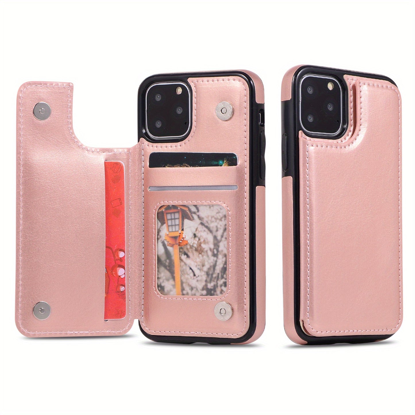 Premium PU Synthetic Faux Leather Wallet Case Designed for Various for iphone Models, Featuring Card Slots, a Stand, And Shockproof Protection.