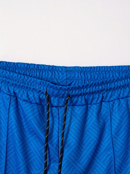 Men's T-shirt short sleeve + shorts casual sports suit blue