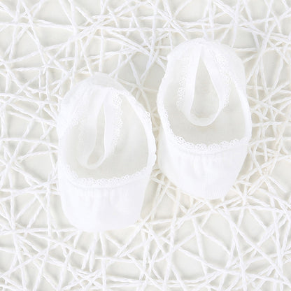 Girls' Elastic Lace-Up Boat Socks with Stretchable Non-Slip Sole