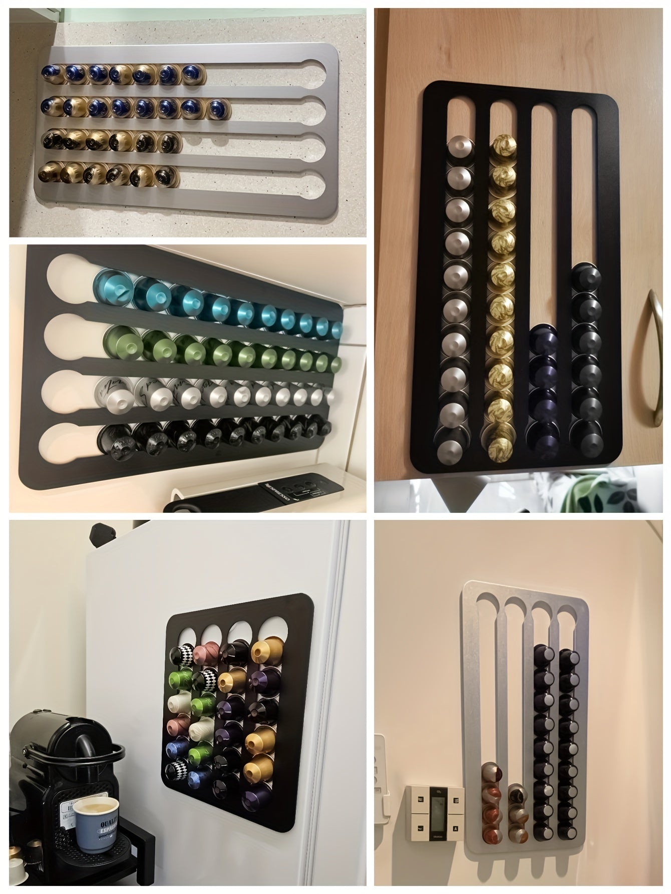 Coffee Capsule Holder Stand Rotary Coffee Pod Tower Rack Rotatable Coffee Pod Storage Shelves Storage 24/40PCS Capsule