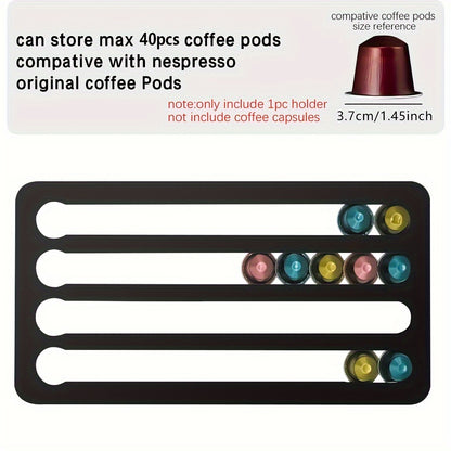 Coffee Capsule Holder Stand Rotary Coffee Pod Tower Rack Rotatable Coffee Pod Storage Shelves Storage 24/40PCS Capsule
