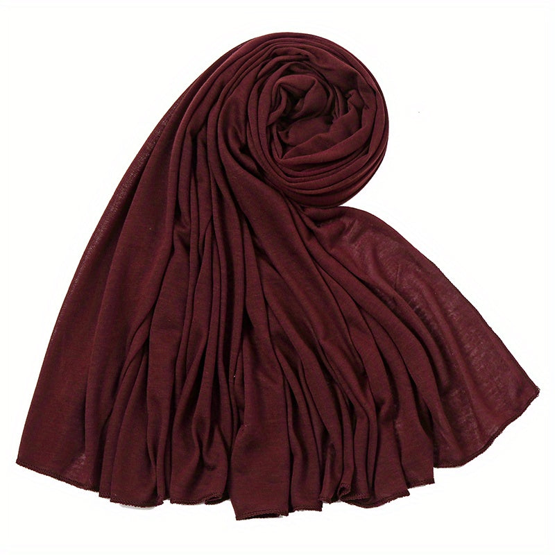 [Elegant Hijab] Polyester Elegant Brown Hijab for Women | Versatile & Stylish, Perfect for Casual Outings, Weekend Wear, and Special Occasions