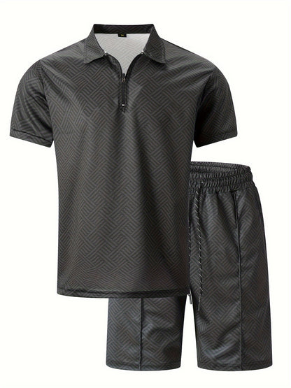 Men's T-shirt short sleeve + shorts casual sports suit blue