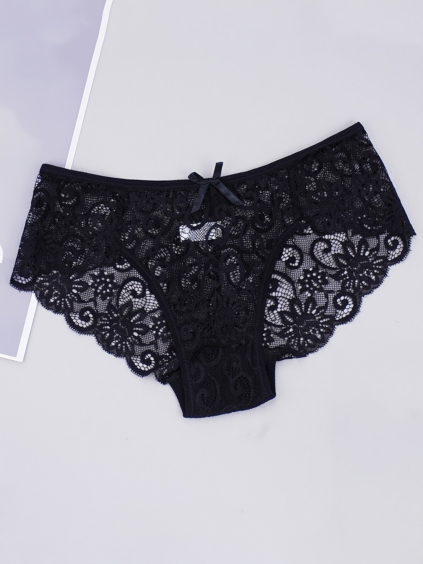 5 Pack Women's Lace Sexy Mid Waist Panties
