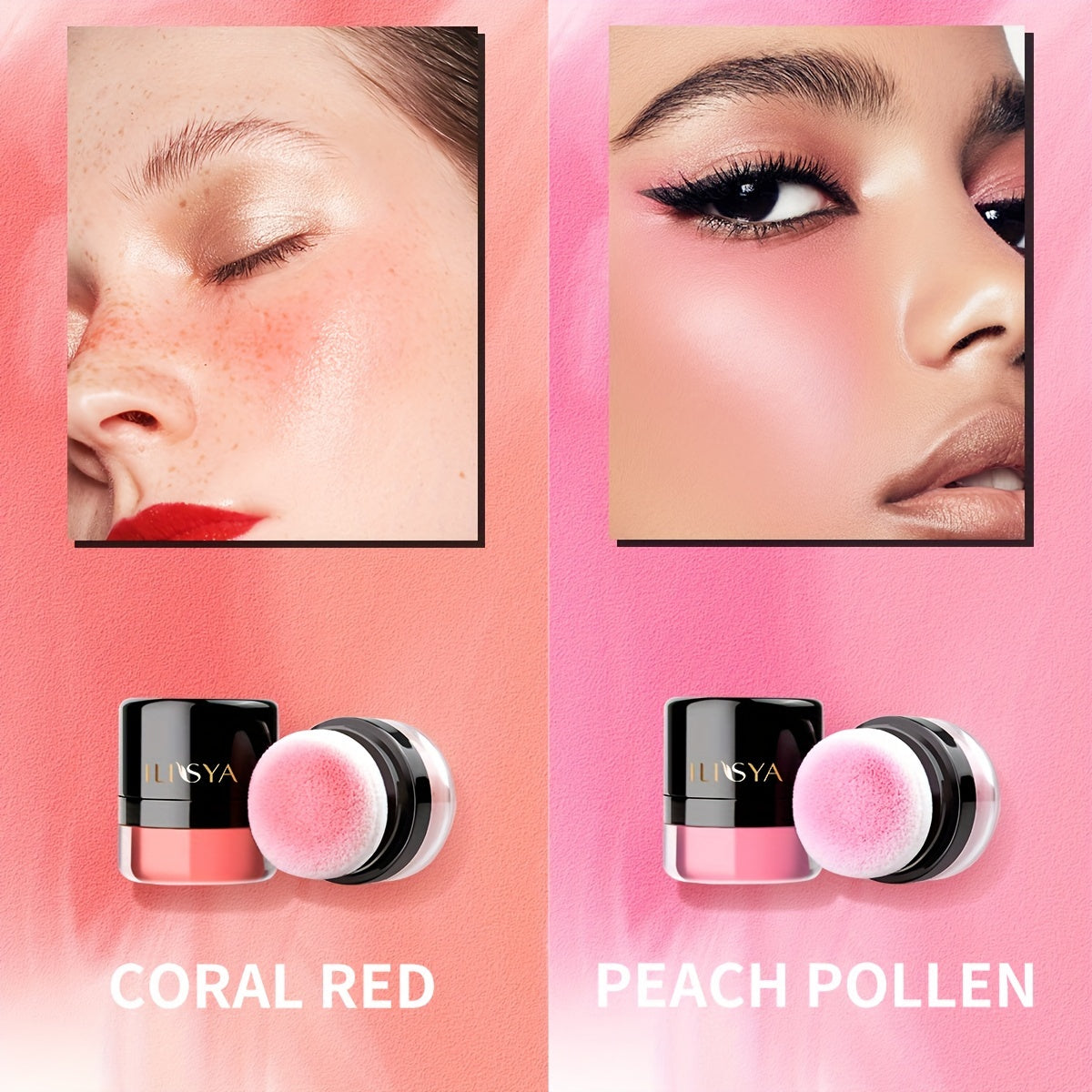 ILISYA Soft Face Blusher Powder Cheek Rouge Nourishing Nude Makeup Brightening Complexion Repair Cosmetics Maquiagem